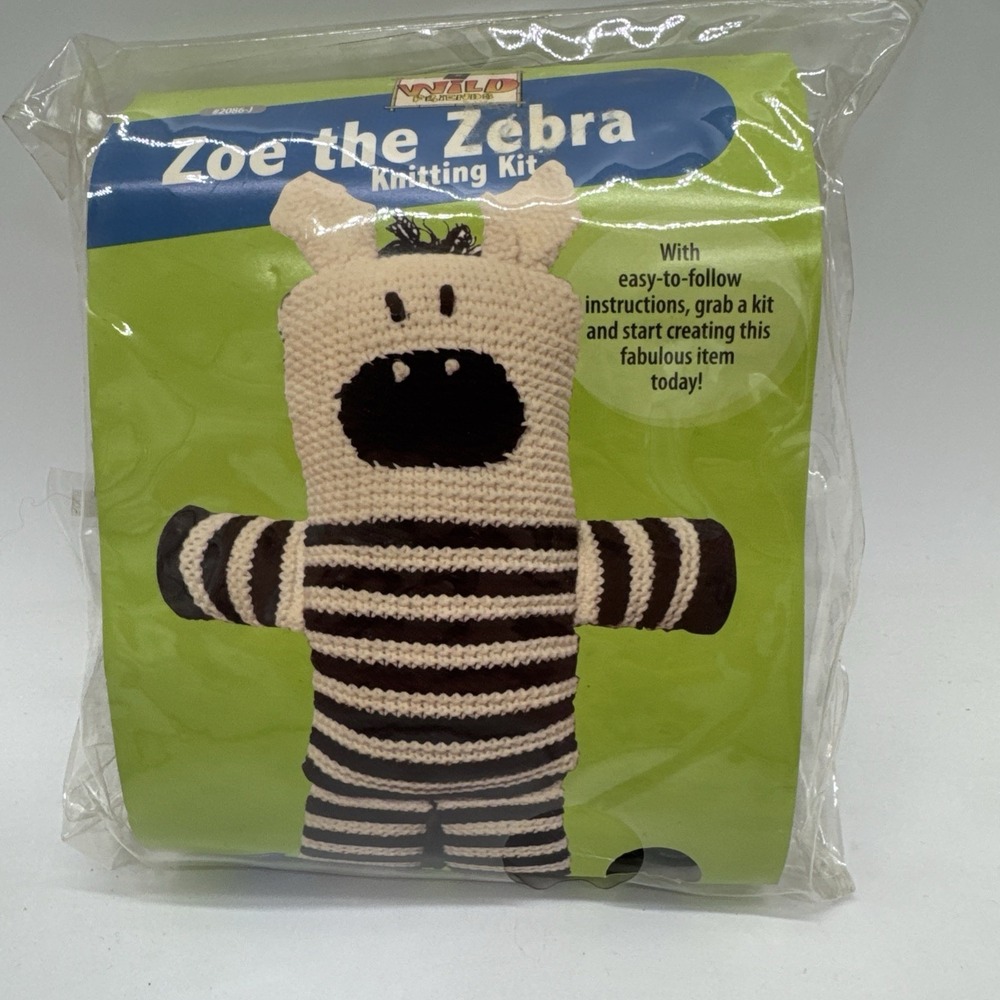 Zoe The Zebra Knitting Doll  Kit NEW